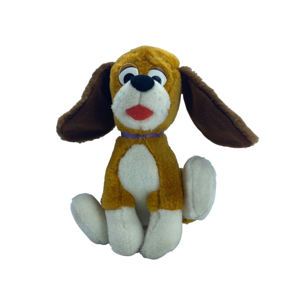 Vtg Disney The Fox And The Hound Copper Puppy Dog Plush Stuffed Animal Toy 7.5"